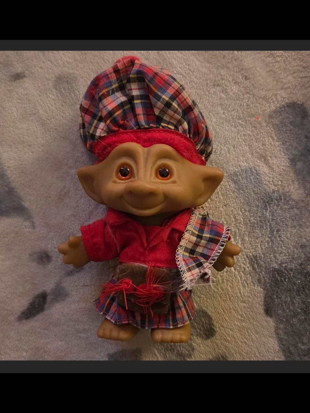 Russ Red and Plaid Troll Doll